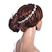 Remedios Wedding Bride Silver Plated Rhinestone Hair Hoop Clip Headband