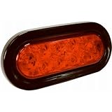 Blazer C561RTM LED 6-Inch Oval Stop, Tail, Turn Light with Grommet and Plug, Red