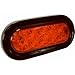 Blazer C561RTM LED 6-Inch Oval Stop, Tail, Turn Light with Grommet and Plug, Red