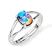 Fun Jewels Ocean's Mystique Marble Pattern Color Changing Oval Stone Mood Ring Size Adjustable