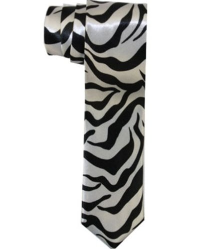 Black and White Animal Print Tie
