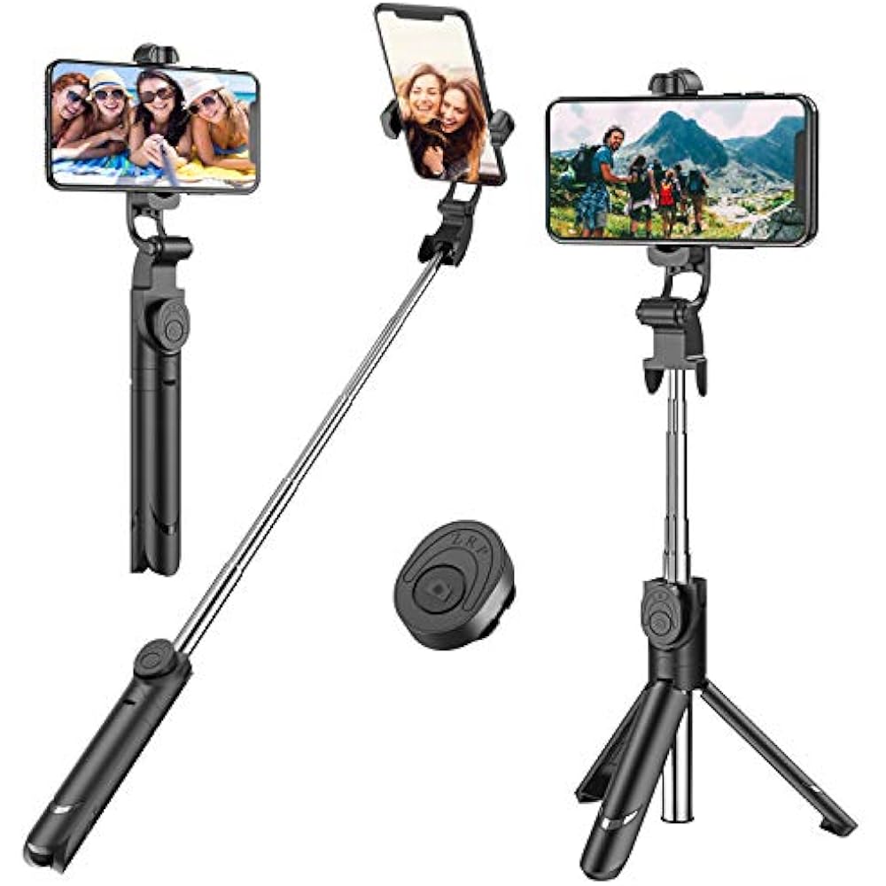 Selfie Stick, Extendable Tripod With Detachable Wireless Remote And