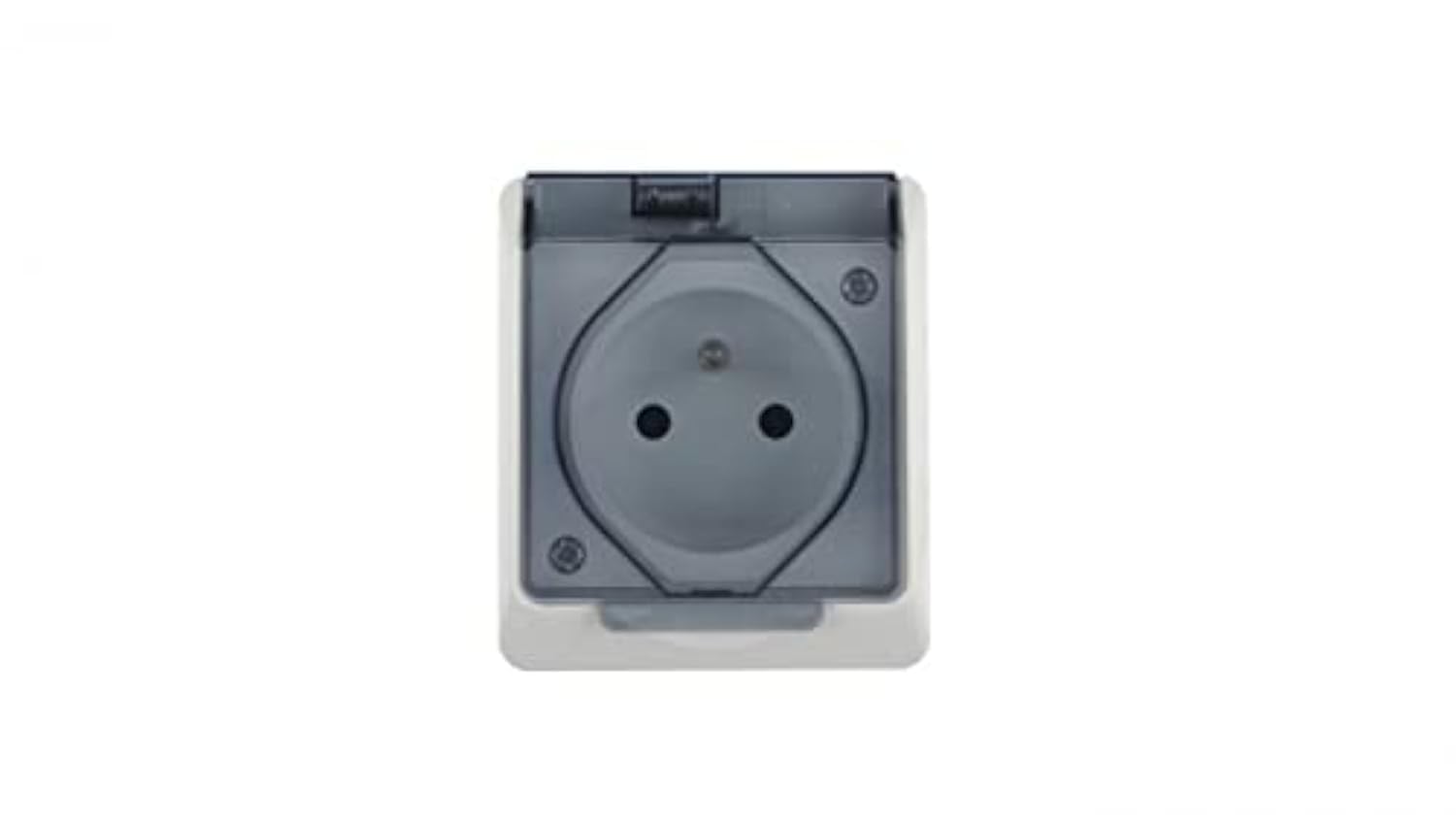 Hermes GNT 0321-01 5901130483877 Air Socket Single with/u 16A IP44 with Smoke Flap White Electro-plast Enamel