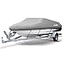 MSC Heavy Duty 600D Marine Grade Polyester Canvas Trailerable Waterproof Boat Cover,Fits V-Hull,Tri-Hull, Runabout Boat Cover (Model E - Length:20'-22' Beam Width: up to 100
