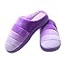 WILLIAM&KATE Women's Men's Memory Foam Slip On Slippers Comfy Plush Lined House Shoes Indoor & Outdoor Anti-Skid Rubber Sole(38-39/7-8 B(m) US, Purple)