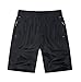 Sofishie Men's Quick Dry Shorts Zipper Pockets - Bla - Medium