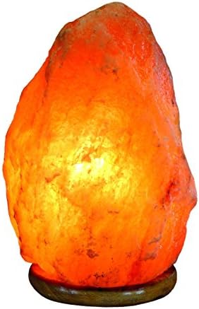Homipooty Himalayan Salt Lamp Hand Carved Natural Pink Rock Crystal with Dimmer Switch and UL-Listed Electric Cord, 7-9 inch,Air purifier for Home Office Yoga