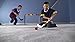 Franklin Sports NHL Mini Hockey Sets - Knee Hockey Goal, Ball, & 2 Hockey Stick Combo Set - Mini Goal Net - NHL Official Hockey Sets