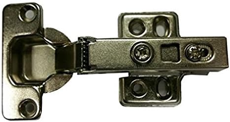 Merriway BH01764 (2 Pcs) Slide-On Kitchen Cabinet Wardrobe Hinges, Cruciform Plate Zinc Plated, Full Overlay 35mm 95 Degree