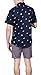 Visive Mens Hawaiian Shirt Short Sleeve Button Down Navy Shirts (Banana,Medium)