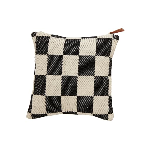 Mud Pie Square Dhurrie Check Pillow; 18" X 18"