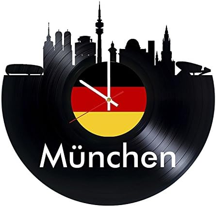München Vinyl Record Wall Clock - Get unique guest room wall decor - Gift ideas for friends – Famous City Unique Art Design