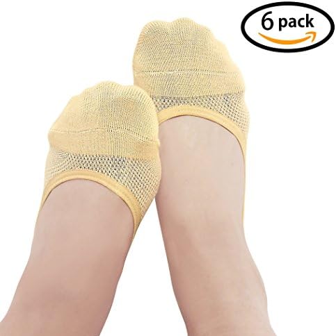 Womens Socks No Show Ankle Low Cut for Girl fashion – Non Slip Boat Breathable Comfortable Lightweight - Tonal Beige, Shoe Size Medium