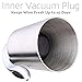 Wine Stoppers 2 PACK, SaikerMan Stainless Steel Wine Bottle Plug Saver, Reusable Vacuum Rubber Sealer, Keeps Wine Fresh