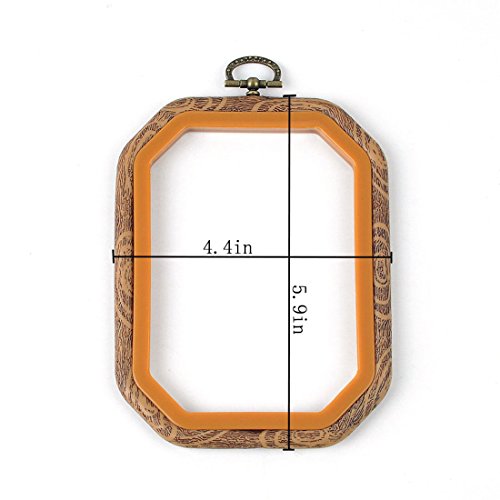 2PCS Rectangle Embroidery Hoop Cross Stitch Hoop Ring Embroidery Circle Sewing Kit Frame Craft Photo Frame