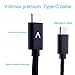 USB-C to USB 3.0 Type-C Cable (6ft) Voltmax high speed charging&syncing Nylon-Braided for Samsung Galaxy S8, Google Pixel, Nexus 6P 5X, LG G5 V20, HTC 10, Nokia N1 &more(Black)