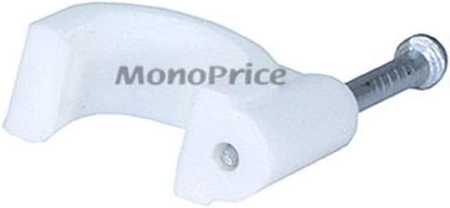 Monoprice Circle cable clips with steel nail, 10mm, 100pcs/Pack: Home Audio & Theater