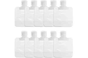 10 PCS Portable Travel Fluid Makeup Packing Bag Travel Size, 30ml, 2025 Portable Pouches for Toiletries, Refillable Travels A