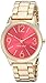 Nine West Women's NW/1662PKGB Pink Sunray Dial Gold-Tone Bracelet Watch