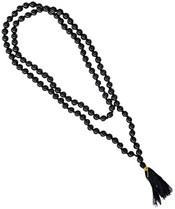 Natural Gems Pearls Beads Natural Stones Hakik Mala Kanthi Jaap Mala with 108+1 Beads of 6 mm Holy Basil Rosary Mala for Chanting or Wearing