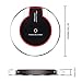 Qi Wireless Charger Fast Charging Pad Dock Circle Charging Stand for Samsung S6 S7 S7 Edge Note 5 7 LG Google Nexus 6 (Crystal - black)