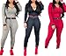 Womens 2 Piece Outfits Casual Sweatsuits Pants Set Long Sleeve Zipper Hoodie Sweatpants Jogger Set