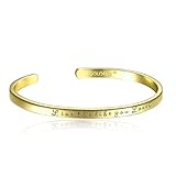 Solocute Cuff Bangle Bracelet Engraved Live The Life You Love Inspirational Jewelry, for Christmas Day, Anniversary Day, Thanksgiving Day and Birthday