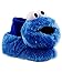 Sesame Street Cookie Monster Toddler Boys Girls Plush 3D Head Sock Top Slipper, Cookie Monster Blue, 5-6 Toddler