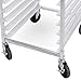ARKSEN Heavy Duty Welded Aluminum Full Height 20 Tier Sheet/Bun Pan Rack with Caster Wheels