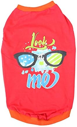Choostix Choostix Summer Dog T-Shirt, Look at Me, Magenta, 26", Magenta, 26, 200 g