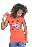Barnett Harley-Davidson Harley-Davidson Womens Flaming Edge B&S Grenadine Shirt (Large)
