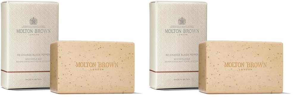 Molton Brown Re-Charge Black Pepper Bodyscrub Bar 250 g (Pack of 2)