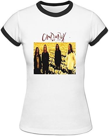 ZIYANG Women's Candlebox Graphic Printed Ringer T Shirt M White