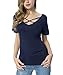 Songbai Women's Summer Cross Front Tops Deep V Neck Casual Teen Girls Tees T Shirts ...