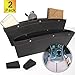 Coitak 2 PCS Car Seat Gap Organizer, PU Full Leather Car Seat Console Organizer, Black Car Seat Gap Filler
