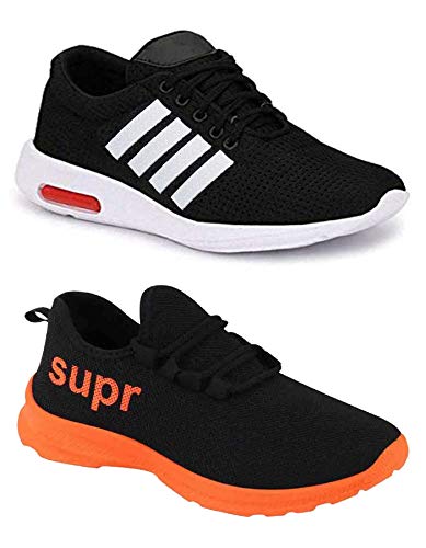 WORLD WEAR FOOTWEAR Men Multicolour Latest Collection Sports Running Shoes-Pack of 2 (Combo-(2)-9063-9209)