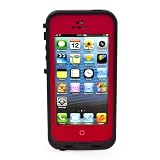 ELENKERTM New IPX68 Waterproof Shockproof Dirtproof Snowproof Protection Case Cover for Apple iPhone 5 iPhone 5S (Red)