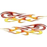 Real Fire Tribal Flame Decals Motorcycle, Truck, Car, ATV, etc. - 6" h x 24" w