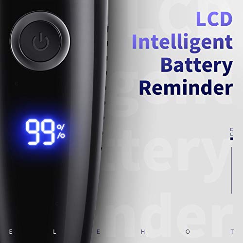 ELEHOT Electric Razor for Men Reachargeable Lithium-ion Electric Foil Shaver Cord & Cordless Use with Slide-Up Trimmer