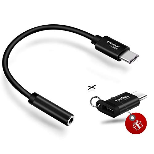 TriLink USB Type C to 3.5mm Audio Headphone Jack Adapter (Hi-Res Audio & Digital Chipset)Aux adapter for Google Pixel 3/2/2XL, Essential, Moto Z2 Force, HTC U11, OnePlus 6/6T/5/5T, Sony Xperia XA2/XZ2