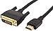 Amazon Basics HDMI to DVI Adapter Cable, Black, 35 Feet, 1-Pack