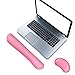 Poualss Memory Foam Set Keyboard and Mouse Wrist Pad Rest,Cushion Support for Office,Gaming,Computer,Laptop and Mac,Pain Relief& Easy Typing (Rose Pink)