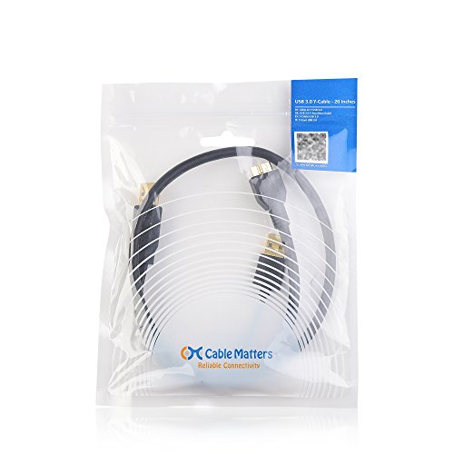 Cable Matters Gold-Plated SuperSpeed USB 3.0 Y-Cable (20 Inches)
