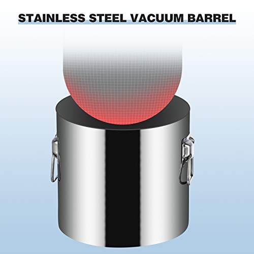 5 Gallon Vacuum Chamber,22L Vacuum ChamberWithout Vacuum Pump，Acrylic Lid Stainless Steel