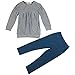 Jastore Kids Girls Clothing Set Long Sleeve T-Shirt +Pants Outfit (4T) Grey