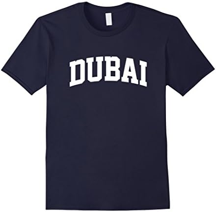 Mens DUBAI Arch T-Shirt Athletic Sports Gym 2XL Navy