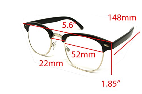 ColorViper basic square reader Unisex Reading Glasses (club master shiny black silver, 2.75)
