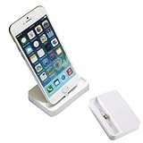 Nicequip TM Lightning Desktop Charging Dock Charger Station Desktop Charging Dock Station Charger For iPhone 5 5C 5S 6 6Plus - White