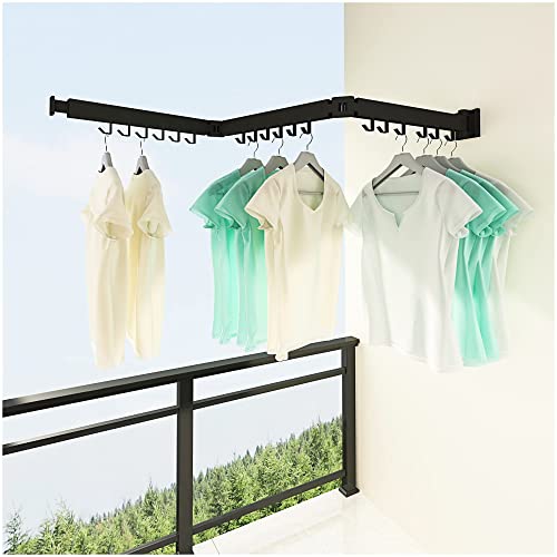 Clothes Drying Rack, Bukfen Laundry Drying Rack Wall Mount, Clothing Drying Rack Foldable