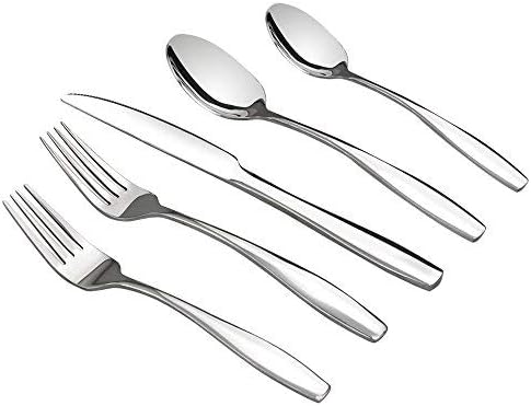 Ggbin Stainless Steel Silverware Sets, 80 Pieces, Service for 16, F
